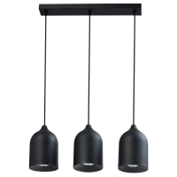 Lampa wisząca metalowa Nilo czarna 3xGU10 Light Prestige