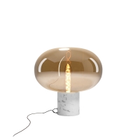 Lampa Stołowa Moonstone Amber Glass/White Marble T0056 Maxlight