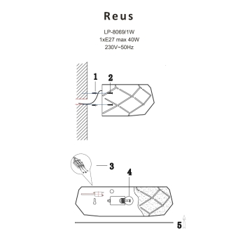 Kinkiet Reus biały Light Prestige