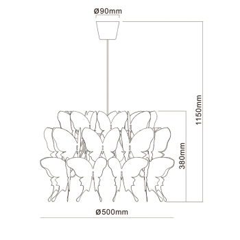 Lampa wisząca Farfalla Light Prestige