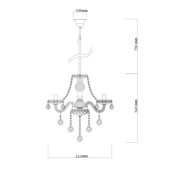 Lampa wisząca Cristallo Light Prestige