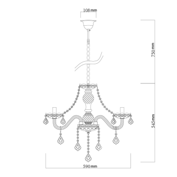 Lampa wisząca Cristallo Light Prestige