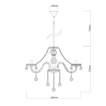 Lampa wisząca Cristallo Light Prestige