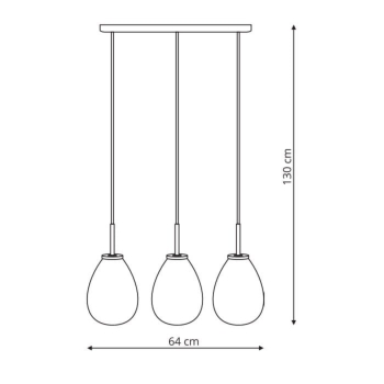 Lampa wisząca Fondi 3 linia Light Prestige