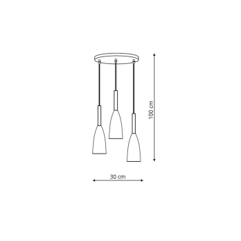 Lampa wisząca Solin 3 talerz Light Prestige