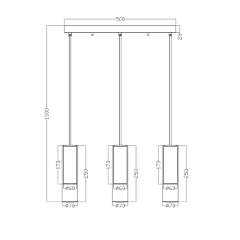 Lampa wisząca Manacor 3 Light Prestige