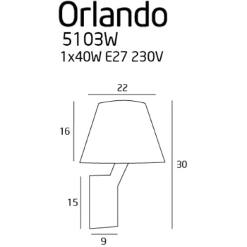 Kinkiet Orlando 5103W/Blnm MaxLight