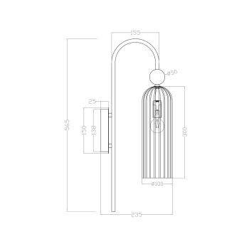 Kinkiet Piega amber Light Prestige