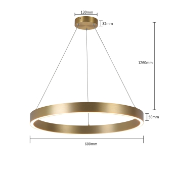 Lampa wisząca Midway mała złota Triangle Light Prestige