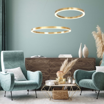 Lampa wisząca Midway duża złota shiny Light Prestige