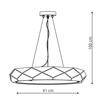 Lampa wisząca Reus LED złota Light Prestige