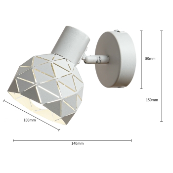 Lampa Reus 1 biały Light Prestige