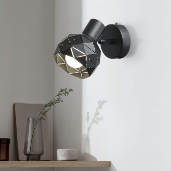 Lampa Reus 1 czarny Light Prestige