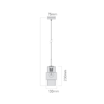 Lampa wisząca Miele dymna długa Light Prestige