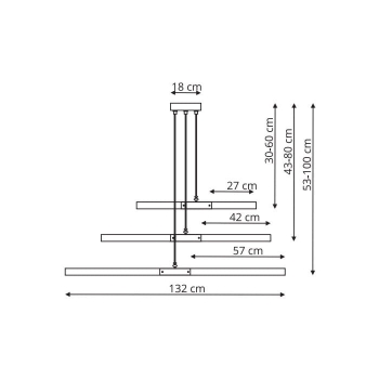 Lampa wisząca Lugano 3 Light Prestige