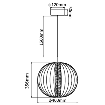 Lampa wisząca Treviso mała czarna 3000K Light Prestige