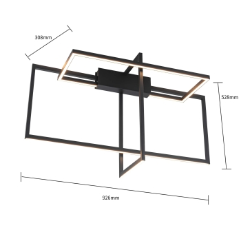 Lampa Frame 3D 4000K czarna Light Prestige