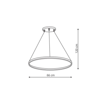 Lampa wisząca Ring średnia czarna 3000K Light Prestige