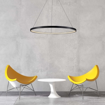 Lampa wisząca Ring średnia czarna 4000K Light Prestige
