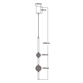 Lampa wisząca Vaku złota Light Prestige