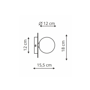 Kinkiet Roma czarny Light Prestige