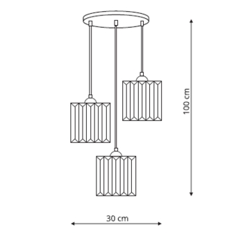 Lampa wisząca Galactico 3 talerz Light Prestige