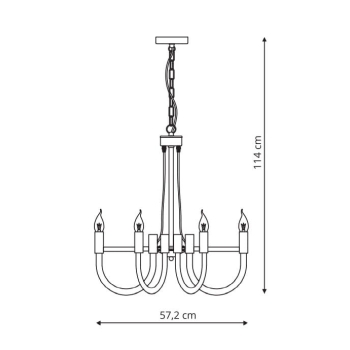 Lampa wisząca Como czerwona Light Prestige