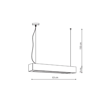 Lampa wisząca Ibros czarny średni 18W 3000K IP20 Light Prestige