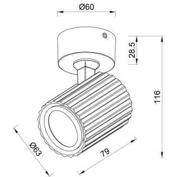 Lampa Tokio 1 czarny Light Prestige