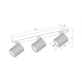 Lampa Tokio 3 czarny Light Prestige