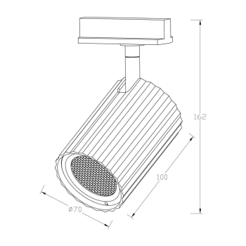 Lampa Tokio do szyn 1F Czarny Light Prestige