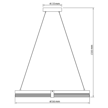 Lampa wisząca Plum 1 średnia czarna Triangle Light Prestige