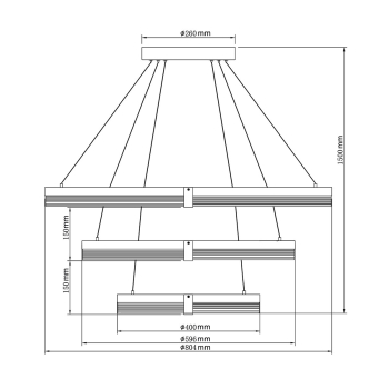 Lampa wisząca Plum 3 czarna Triangle Light Prestige