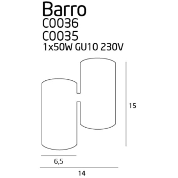 Oprawa Natynkowa Barro C0036 MaxLight
