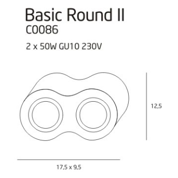 Lampa Plafon Natynkowa Basic Round C0086 MaxLight