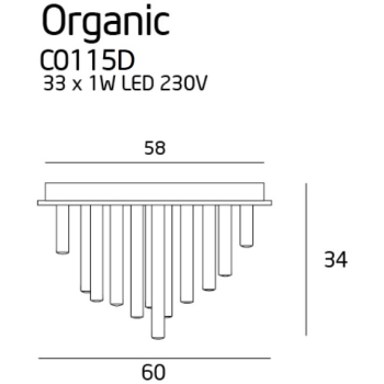 Plafon Organic Pl C0115D MaxLight