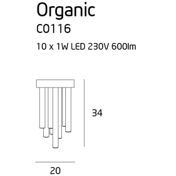 Plafon Organic Pl 0 C0116 MaxLight