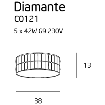 Plafon Diamante C0121 MaxLight