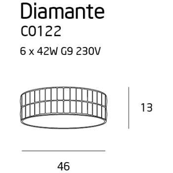 Plafon Diamante C0122 MaxLight