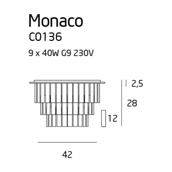 Plafon Monacoc9 C0136 MaxLight