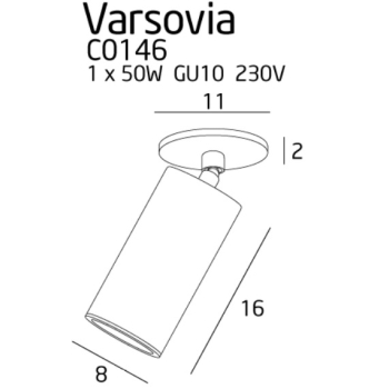 Oprawa Natynkowa Varsovia C0146 MaxLight