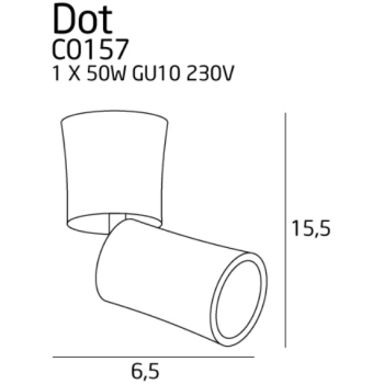 Lampa Plafon Natynkowa Dot C0157 MaxLight