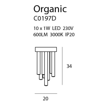 Plafon Organic Pl 0 C0197D MaxLight