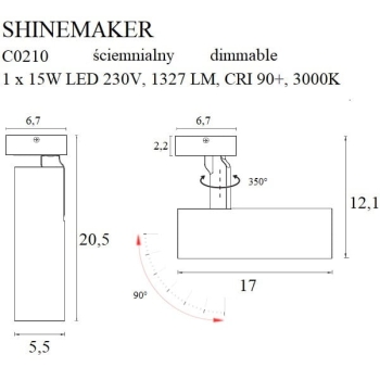 Lampa Szynowa Shinemaker C0210 MaxLight