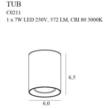 Oprawa Natynkowa Tub C0211 MaxLight