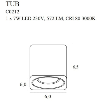 Oprawa Natynkowa Tub C0212 MaxLight