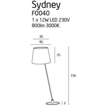 Lampa Podłogowa Sydney F0040 MaxLight