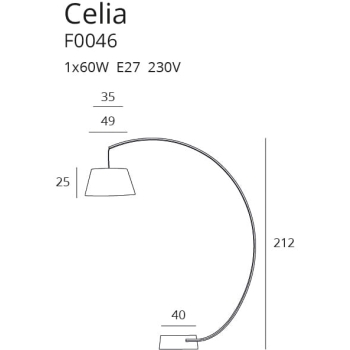 Lampa Podłogowa Celia F0046 MaxLight