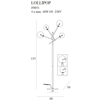 Lampa Podłogowa Lollipop F0051 MaxLight