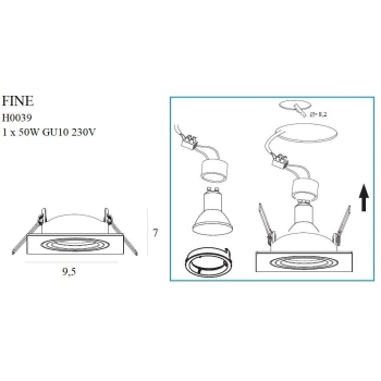 Oprawa Wpustowa Fine H0039 MaxLight